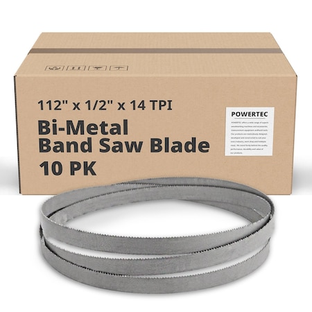 Powertec 111 in L, 1/2 in W, 14 TPI, Bi-Metal, 0.025 in Thick, 10 PK 13380-P10